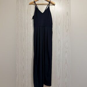 Halara Black Spaghetti Strap Wide-Leg Jumpsuit L NWT